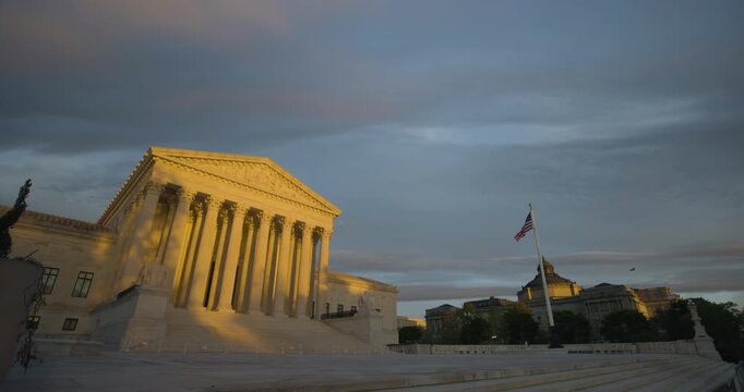 US Supreme Court with Sunset Fading