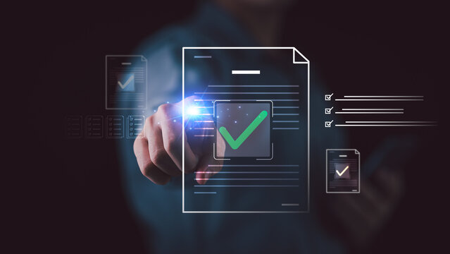 compliance officer performs digital document approval, verification process, checklist validation, workflow management, electronic signature, compliance tracking, audit control to accuracy