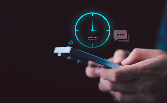customer support agent provides real time service through mobile communication, instant response, 24-7 availability, customer engagement, message interaction, and efficient digital support experience