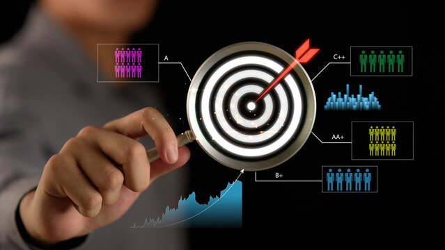 marketing strategist selects target audiences data analytics, customer segmentation, behavior insights, market analysis, digital strategy to identify high value groups and improve campaign performance