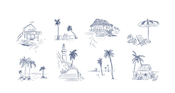 Coast Scenes Collection Sketch Set