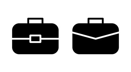 Fototapeta premium Briefcase icon set vector. suitcase sign and symbol. luggage symbol.