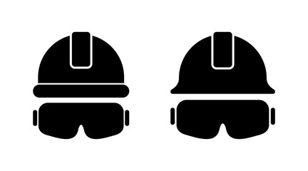 Fototapeta premium Helmet icon set vector. Motorcycle helmet sign and symbol. Construction helmet icon. Safety helmet