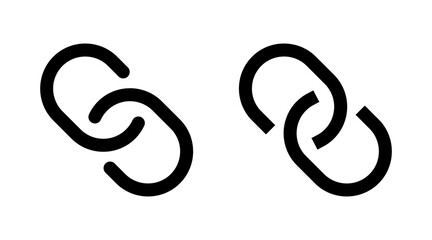 Obraz premium Link icon set vector. Hyperlink chain sign and symbol