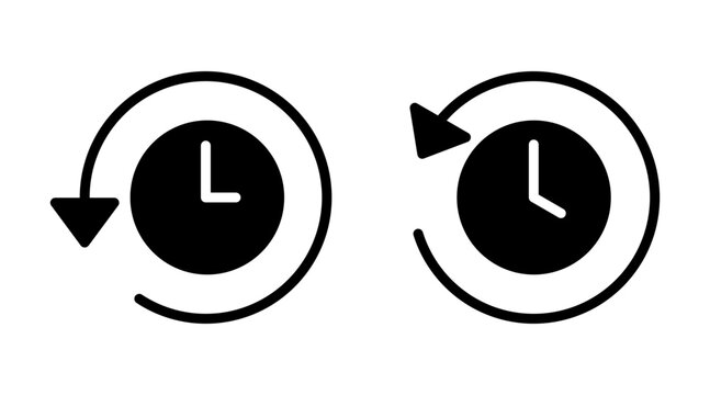 History icon set vector. recent event history sign and symbol
