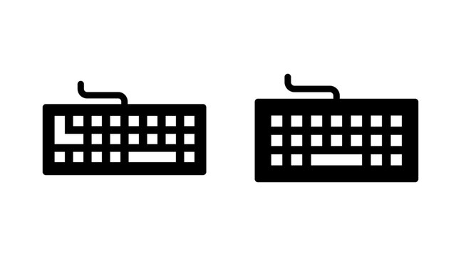 Keyboard icon set vector. keyboard sign and symbol