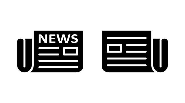 Newspaper icon set vector. news paper sign and symbolign