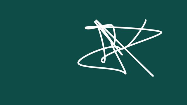 glowing white neon squiggle line on dark teal background abstract minimalist motion design element