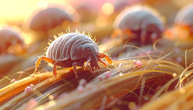 Microscopic mites on hair