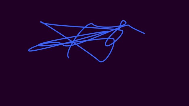 neon blue handwritten signature on dark background for branding and identity design