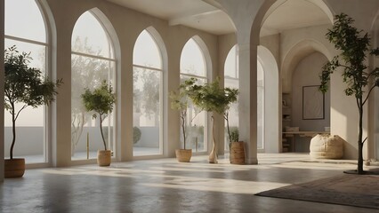 Naklejka premium modern_Islamic_interior_spacenatural_lighting_ - 1