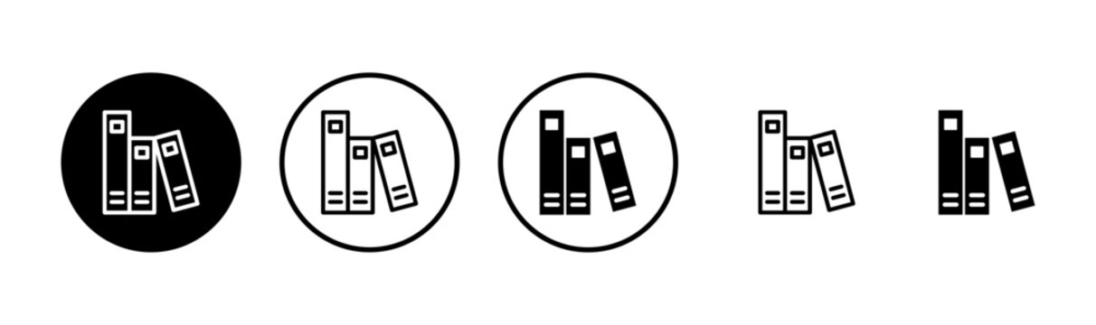 Library icon logo design. education sign and symbol