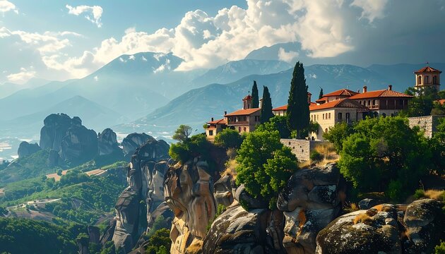 Monasteries on rocks