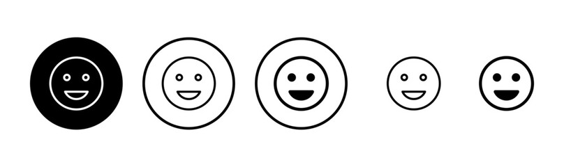 Fototapeta premium Smile icon logo design. smile emoticon icon. feedback sign and symbol