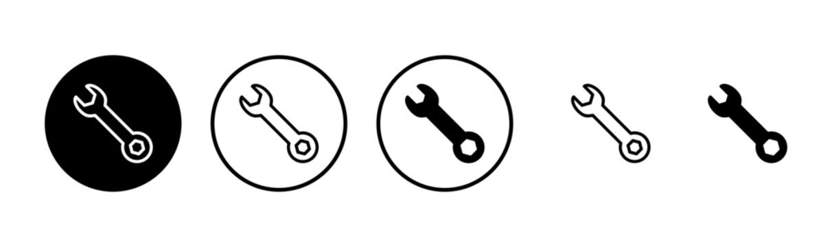 Wrench icon logo design. repair icon. tools sign and symbol
