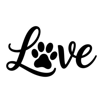 Love Paw Print