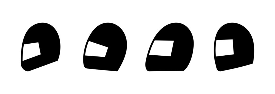 Helmet icon symbol for apps and websites. Motorcycle helmet sign and symbol. Construction helmet icon. Safety helmet