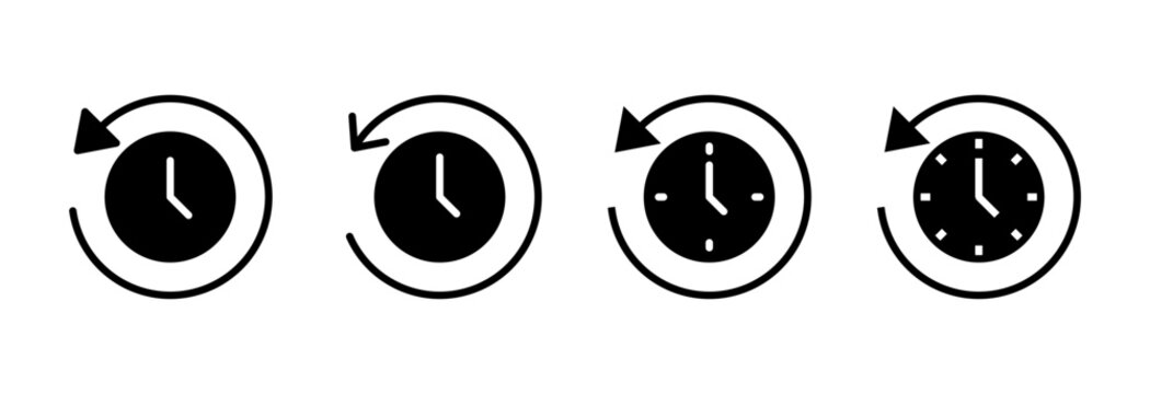 History icon symbol for apps and websites. recent event history sign and symbol