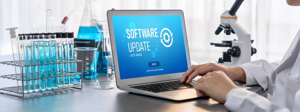 Software update on computer for brisk version of device software upgrade