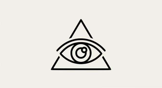 All Seeing Eye Triangle Symbol Icon