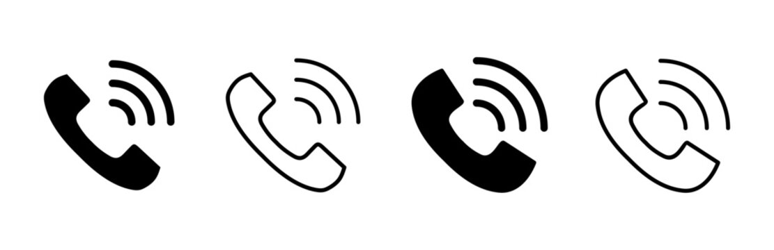 Call icon set. telephone icon vector. phone icon vector. contact us