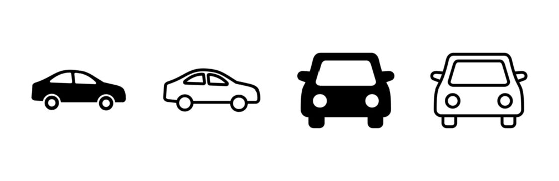 Car icon set. car vector icon. small sedan