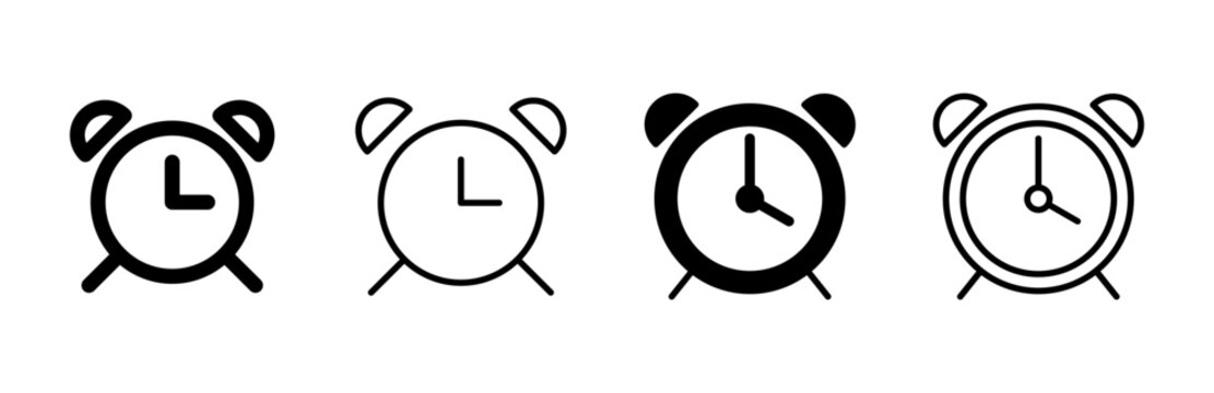 Clock icon set. Time icon vector. watch icon symbol
