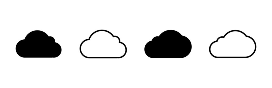 Cloud icon set. cloud vector icon