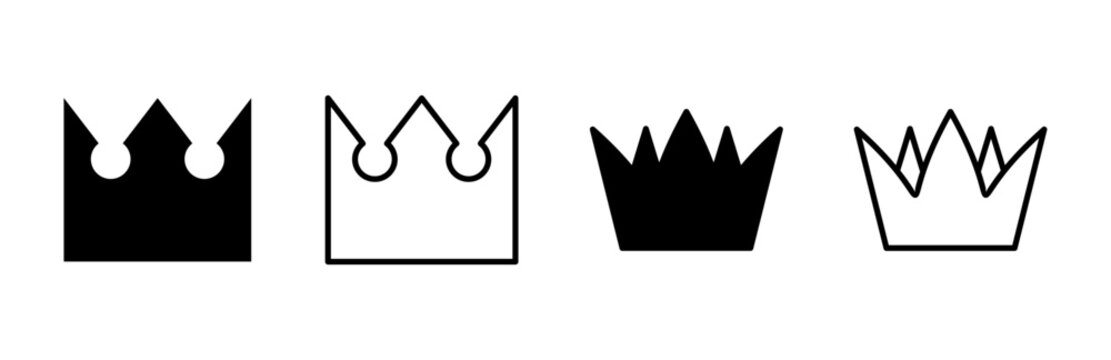 Crown icon set. crown vector icon