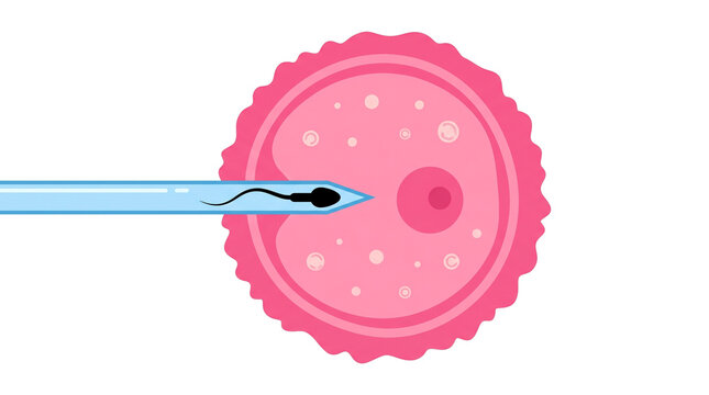 Intracytoplasmic sperm injection ICSI procedure for artificial insemination and infertility treatment