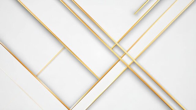 Golden Lines Abstract: A modern geometric design features elegant gold lines against a light backdrop, creating a visually striking and sophisticated aesthetic.