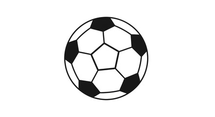 Fototapeta premium A soccer ball with a classic design, perfect for sports or games. The ball features a pattern of black and white panels