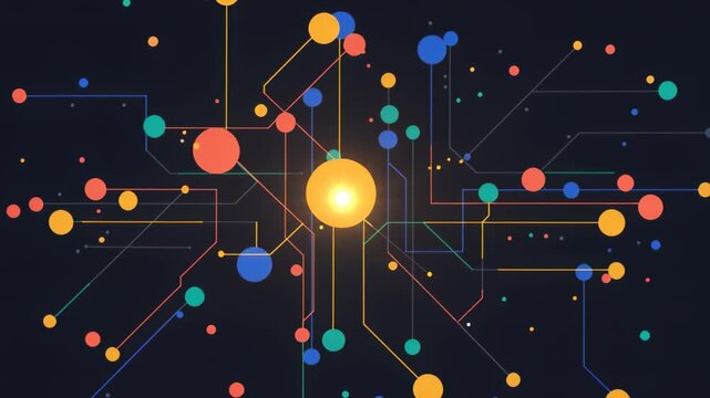 Digital Network: a visually striking digital network of interconnected nodes and pathways, symbolizing the intricacies of data flow, connection, and the digital landscape.
