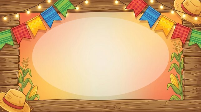 S&atilde;o Jo&atilde;o Promotional Background with Copy Space for Designers