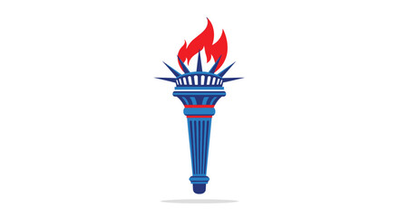 Statue of Liberty Torch Icon Symbol. © Suryaaji