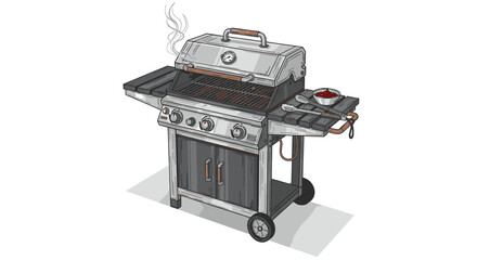 Fototapeta premium Gas Grill Barbecue Cooking Appliance.