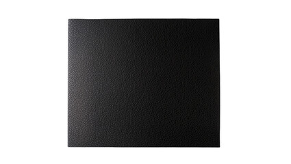 Isolated black rectangular placemat or desk pad with textured surface for design mockups © Francisco