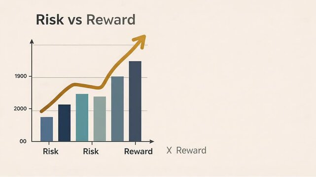 Minimal Bar and Line Risk vs Reward Graph Animation Clean UI