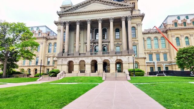 Illinois State Capitol Close Up Springfield Illinois