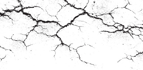 Obraz premium Abstract background of grunge white, black damaged rusty crack and scratch wall texture design. distressed grunge concrete wall texture White grunge texture background with dark grey distressed cracks