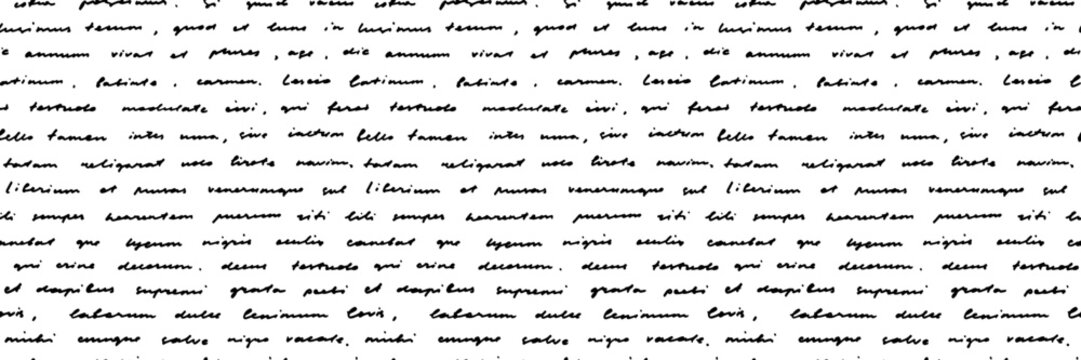Handwriting script seamless pattern. Hand drawn text banner background or simple vintage wrapping paper. Unreadable sketch text background. Handwrite illegible poem seamless pattern.