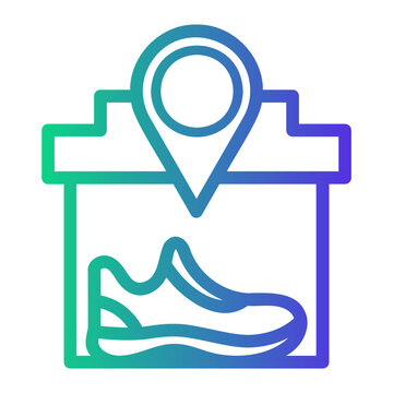 location Line Gradient Icon