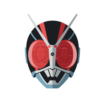 Illustration of Clean Flat Kamen Rider Icon on White