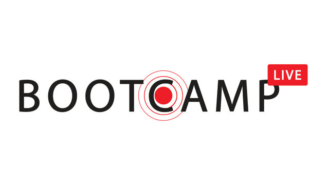 Bootcamp Live Logo Flat Design Fitness Training Event Media Banner