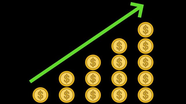 growth of money and arrow