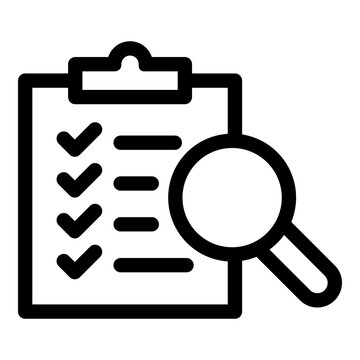 Checking orders icon. Vector line icon