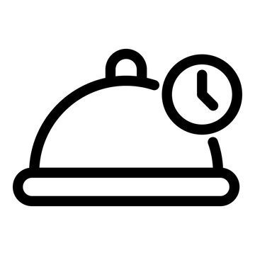 Waiting food icon. Vector line icon