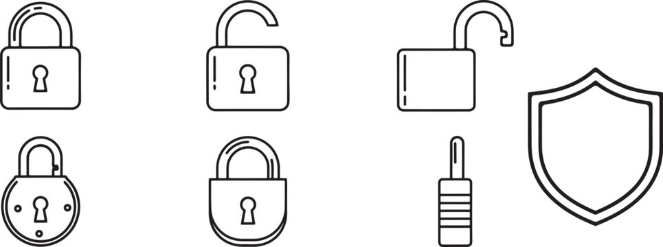 Lockbox Line Drawing Lock Line Drawing Images – Browse 306,422 Stock Photos, Vectors, and ...