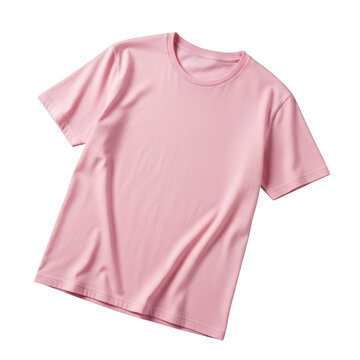 Pink t-shirt isolated on transparent background