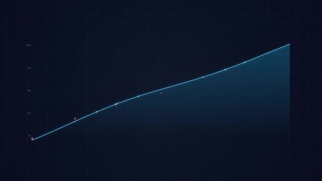 Sleek digital illustration of an ascending data curve, embodying consistent progress, strategic development, and a positive outlook for future market performance and business growth